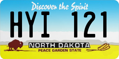 ND license plate HYI121