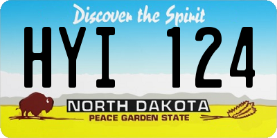 ND license plate HYI124