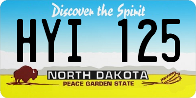 ND license plate HYI125