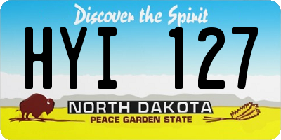 ND license plate HYI127