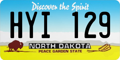 ND license plate HYI129