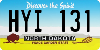 ND license plate HYI131
