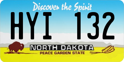 ND license plate HYI132