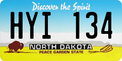 ND license plate HYI134