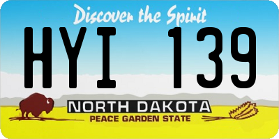 ND license plate HYI139