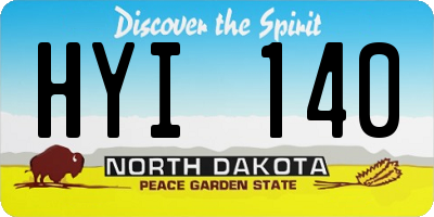 ND license plate HYI140