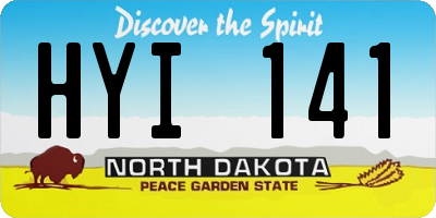 ND license plate HYI141