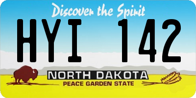 ND license plate HYI142
