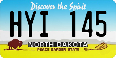 ND license plate HYI145