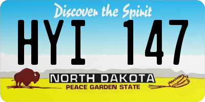 ND license plate HYI147