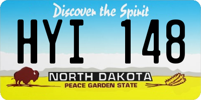 ND license plate HYI148