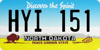 ND license plate HYI151