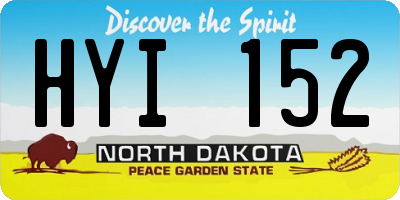 ND license plate HYI152