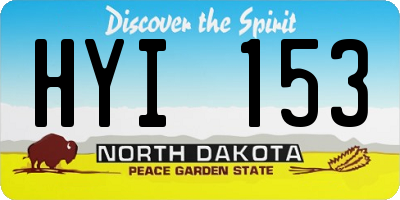 ND license plate HYI153