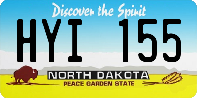 ND license plate HYI155