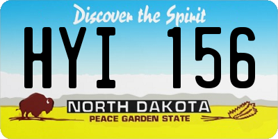 ND license plate HYI156