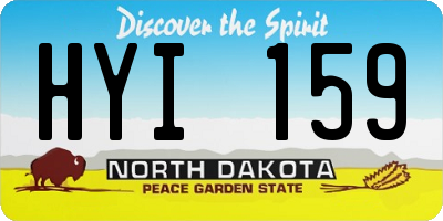ND license plate HYI159