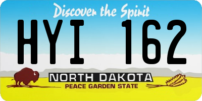 ND license plate HYI162