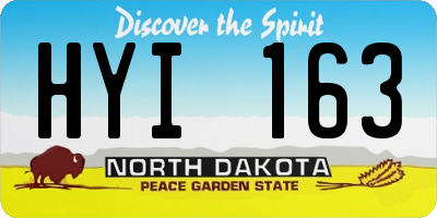 ND license plate HYI163