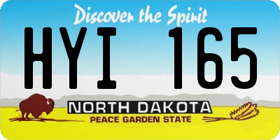 ND license plate HYI165