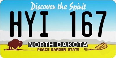 ND license plate HYI167