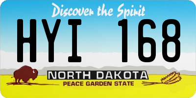 ND license plate HYI168