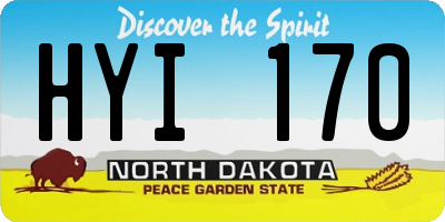 ND license plate HYI170