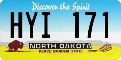 ND license plate HYI171