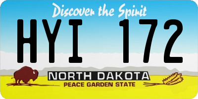 ND license plate HYI172