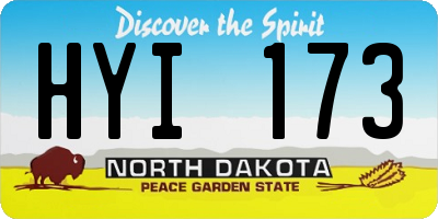 ND license plate HYI173