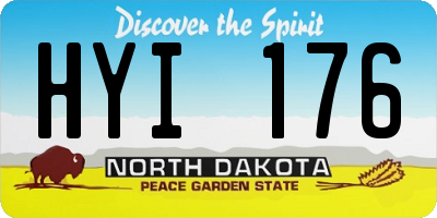 ND license plate HYI176