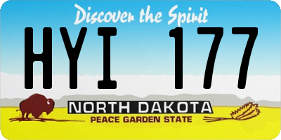 ND license plate HYI177