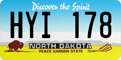 ND license plate HYI178