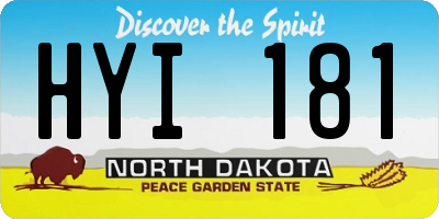 ND license plate HYI181