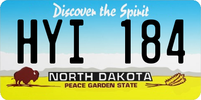 ND license plate HYI184