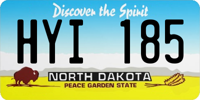 ND license plate HYI185