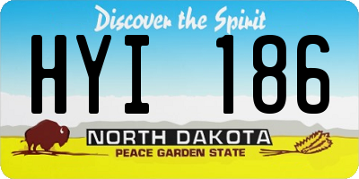 ND license plate HYI186