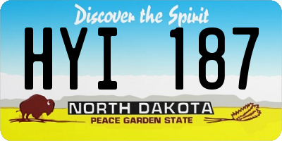 ND license plate HYI187