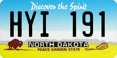 ND license plate HYI191