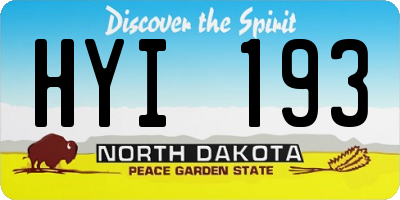 ND license plate HYI193