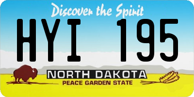 ND license plate HYI195