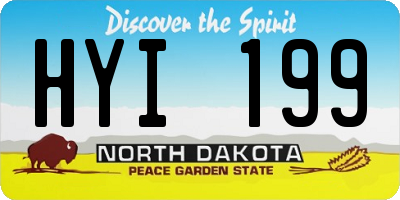 ND license plate HYI199