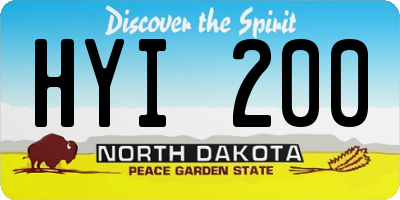 ND license plate HYI200