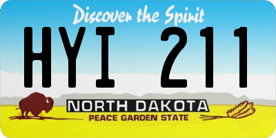 ND license plate HYI211