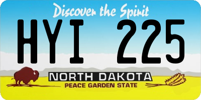 ND license plate HYI225
