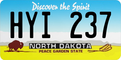 ND license plate HYI237