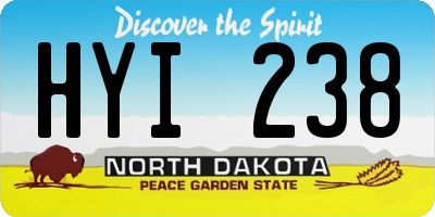 ND license plate HYI238