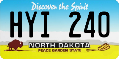 ND license plate HYI240
