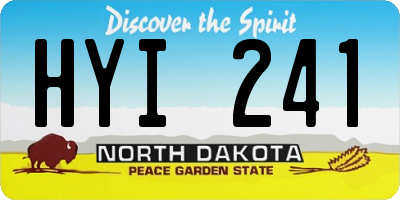 ND license plate HYI241