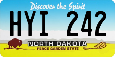 ND license plate HYI242